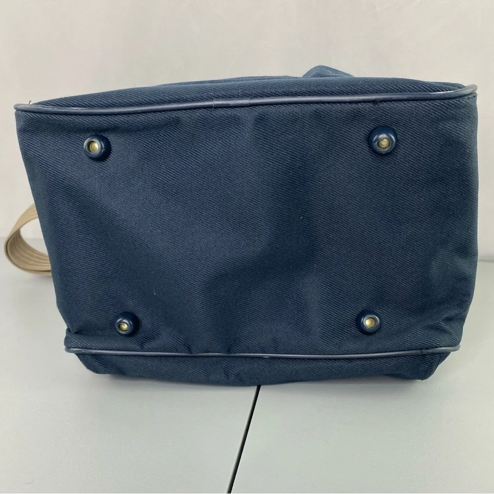 Protocol navy & tan medium sized overnight travel bag 14x8x8